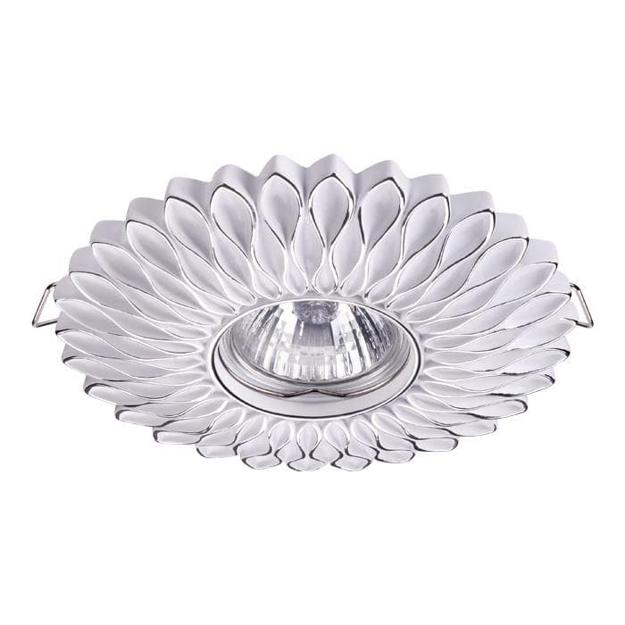 Novotech 370490 NT19 115 белый/серебро Встраиваемый светильник IP20 GU10 50W 220V PATTERN