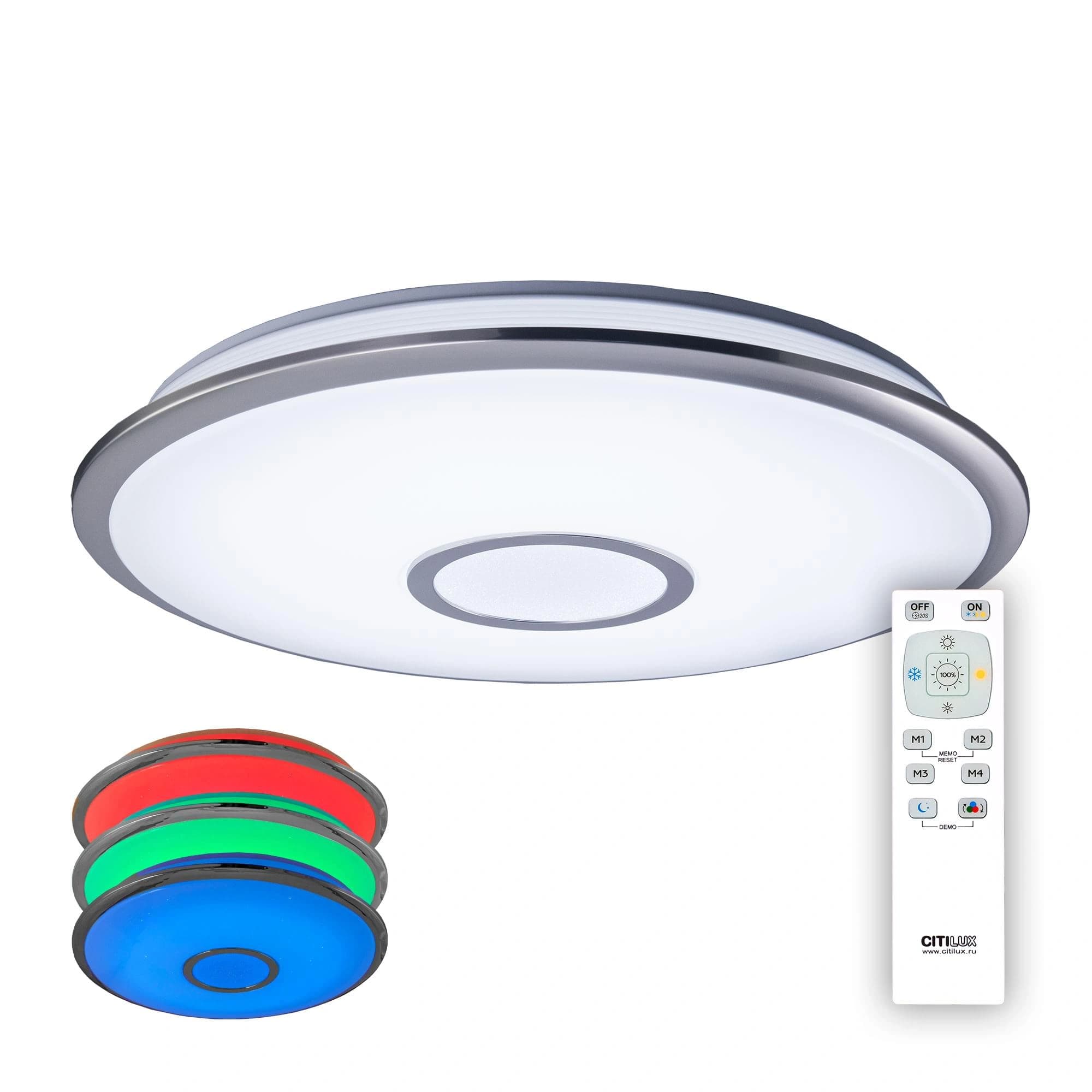 Citilux CL70360mRGB Старлайт Хром Мат. LED Светильник с пультом — миниатюра 1