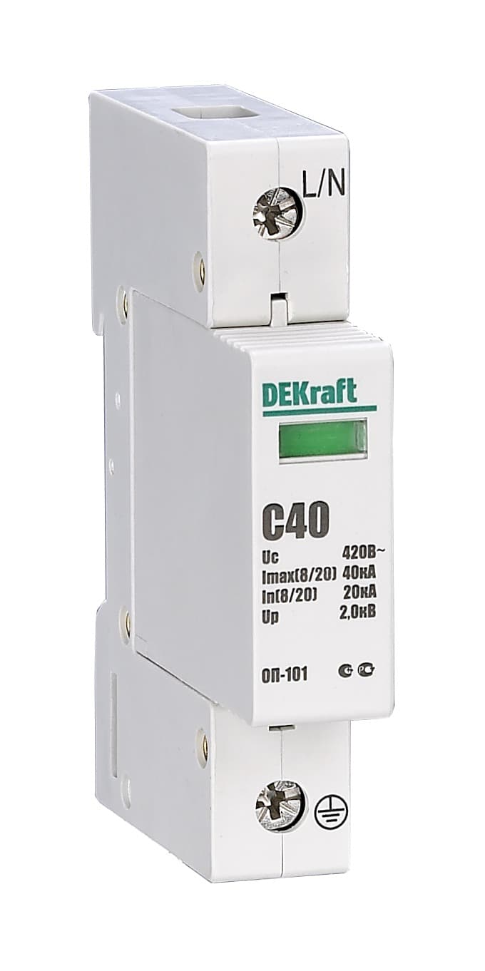 Dekraft Ограничитель перенапряжений 1P 40кА класс C 440В — миниатюра 2