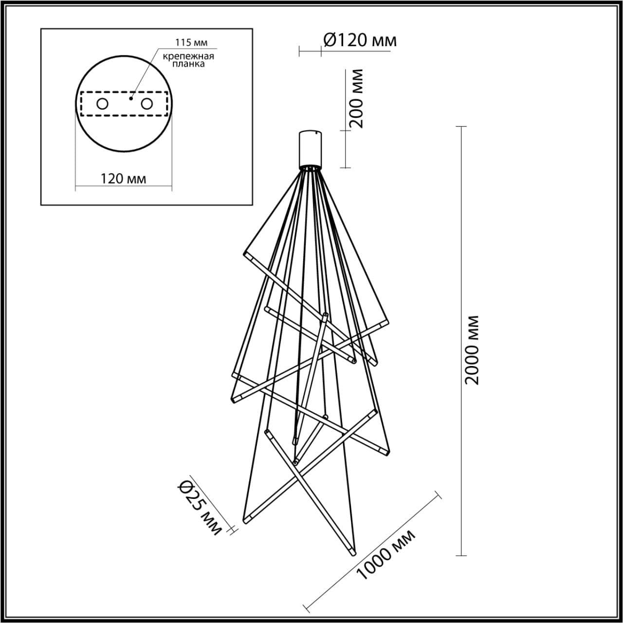 Odeon Light 4369/80L HIGHTECH ODL23 107 полированное золото/акрил с пузырьками Подвесной св-к IP20 LED 60W 3000K SPARKY — миниатюра 2