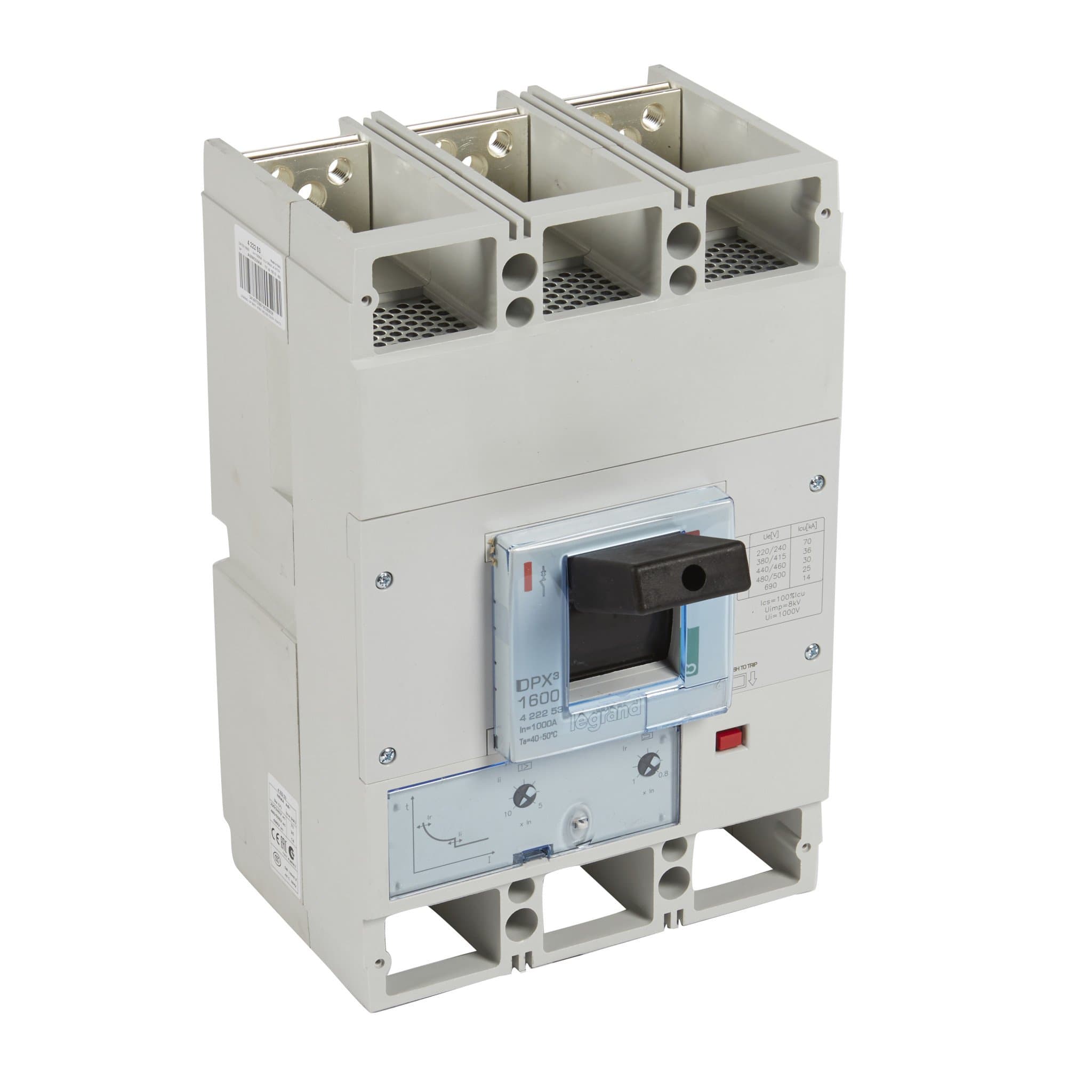 Legrand DPX3 1600 Автоматический выключатель 3P 1000А 36kA/термомагн.расц. 422253