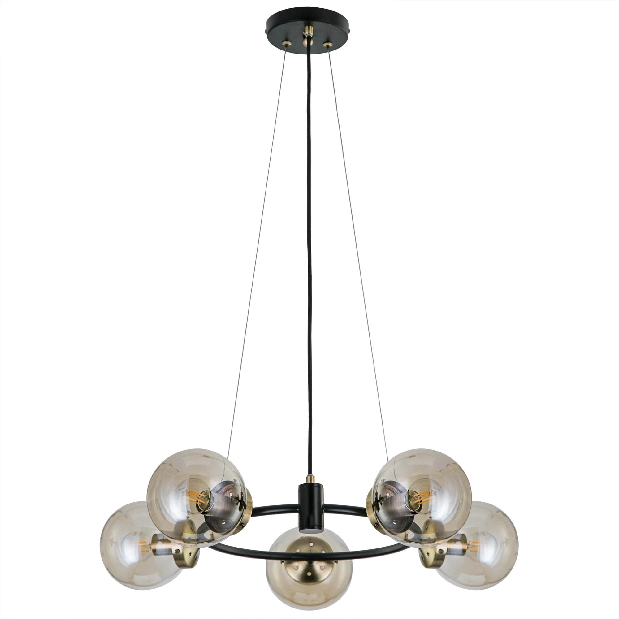 CITILUX CL105155 Светильник Планета черный+дымчатый