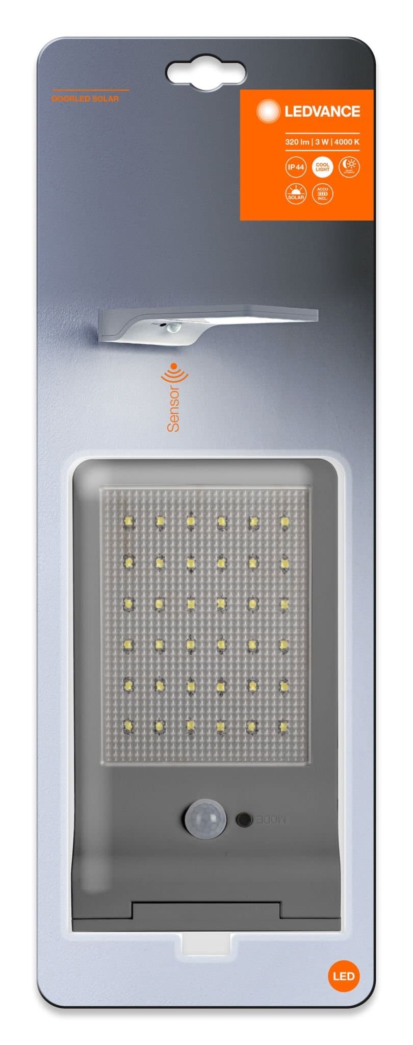 Ledvance Ночник-мобильный помощник DOORLED SOLAR с сенсором на солнечной батарее, Серый Вт Лм, К 4058075267862 — миниатюра 2