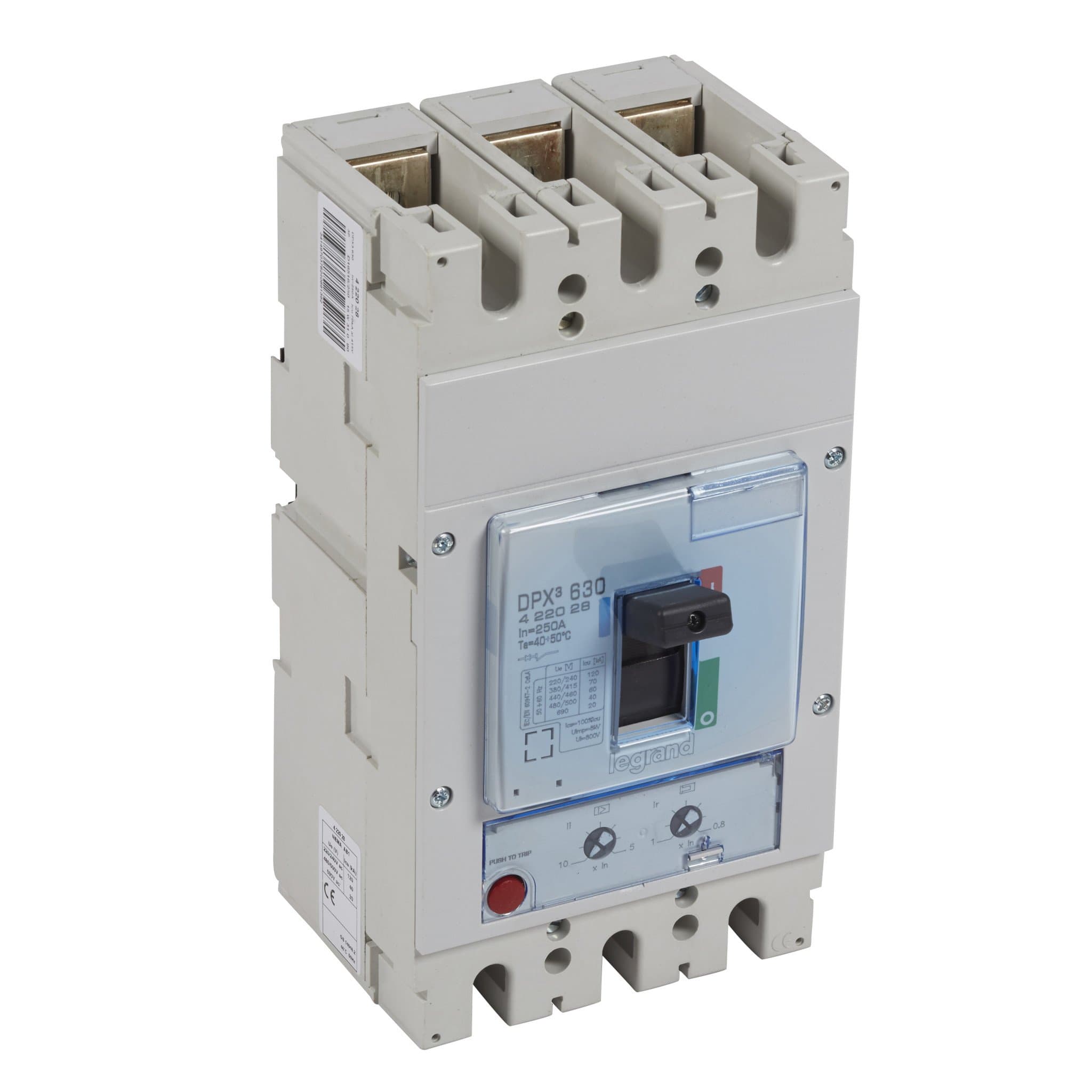 Legrand DPX3 630 Автоматический выключатель 3P 250А 70kA/термомагн.расц. 422028