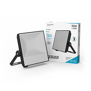 Gauss Прожектор EVO 10W 900lm 6500K 100-240V IP65 черный LED 687511310 — миниатюра 1