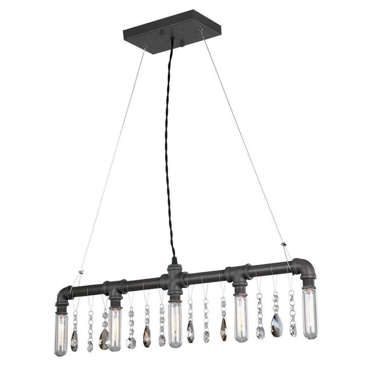 Lussole LOFT Металл Коричневый /  Без плафона Люстра E14 40W LSP-9375