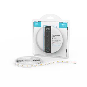 Gauss Лента Basic 12V 8W/m 900lm/m 4000K IP20 LED 2m 1/100 BT021 — миниатюра 1