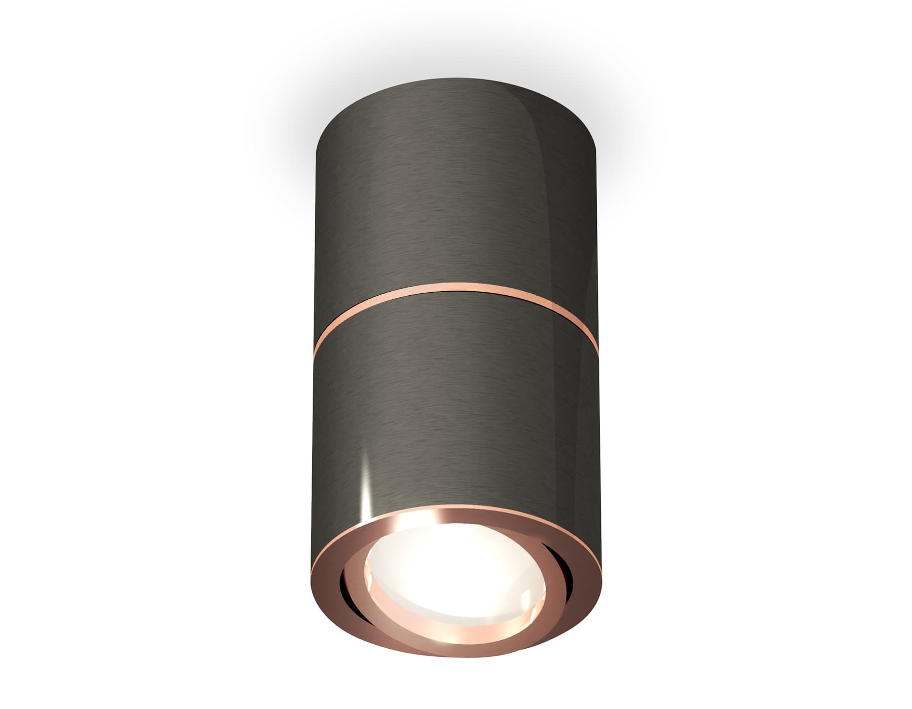 Ambrella Комплект накладного поворотного светильника XS7403100 DCH/PPG черный хром/золото розовое полированное MR16 GU5.3 (C7403, A2073, C7403, N7005) — миниатюра 1