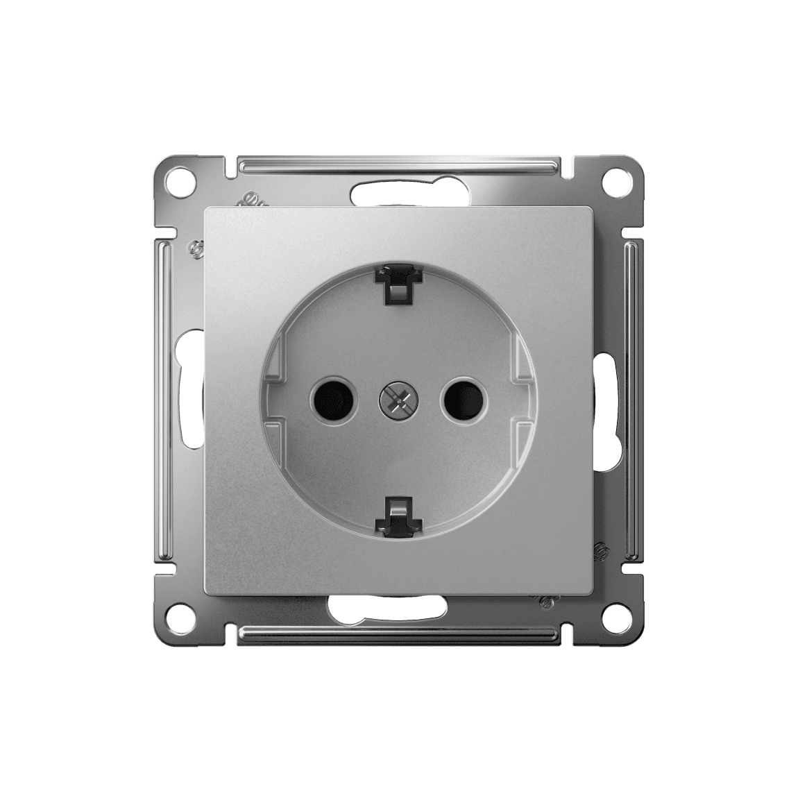 Systeme Electric AtlasDesign Алюминий Розетка с заземлением со шторками, 16А, мех., быстрозажим. клем. — миниатюра 5