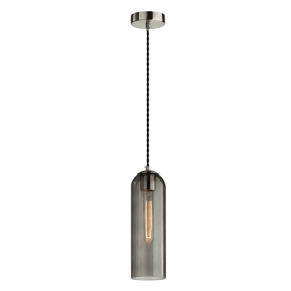 Odeon Light Подвес E27 1*60W VOSTI PENDANT ODL21 291 никель/дымчатый — миниатюра 2