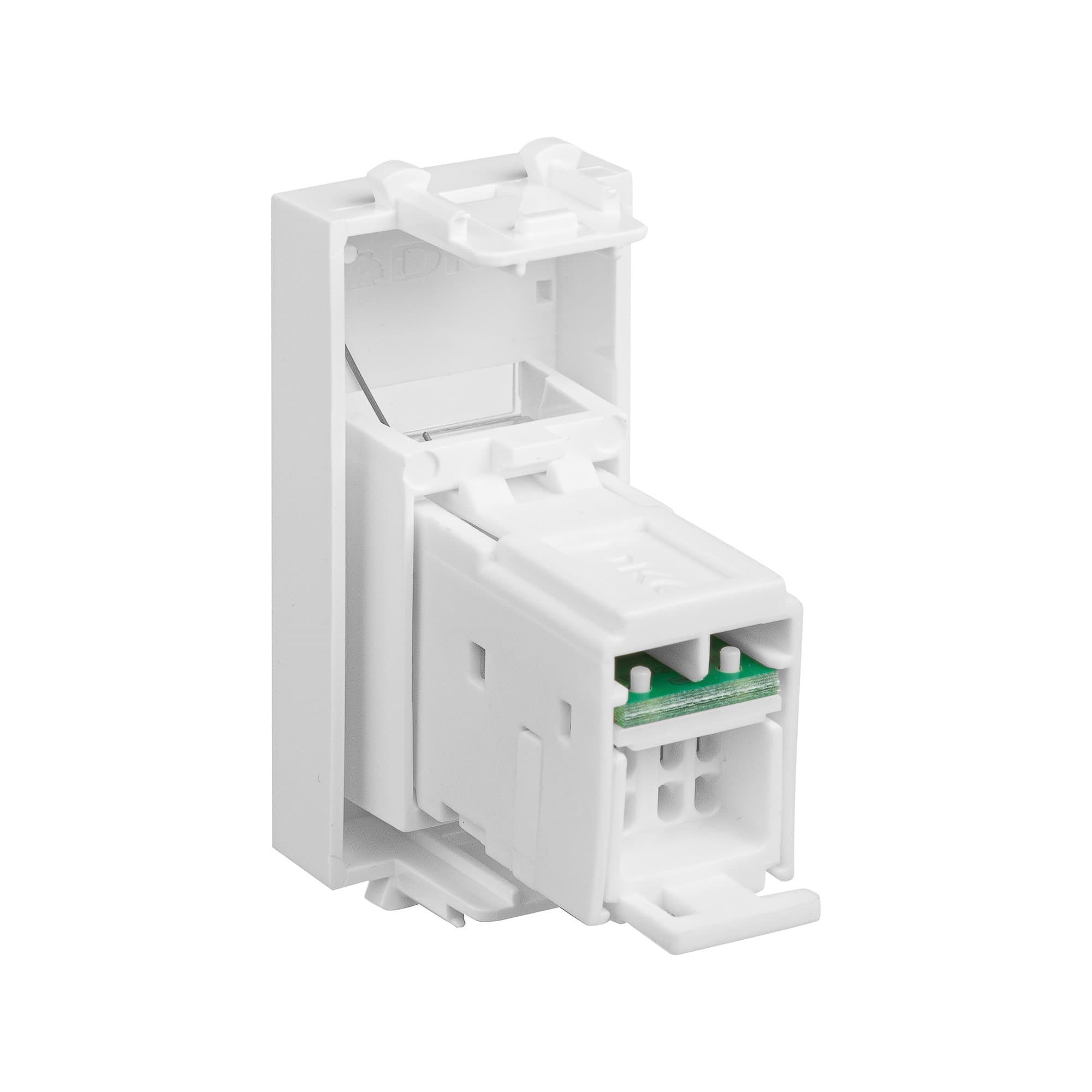 DKC Компьютерная розетка RJ-45 модульная, кат.6, "Avanti", "Белое облако", 1 модуль — миниатюра 7