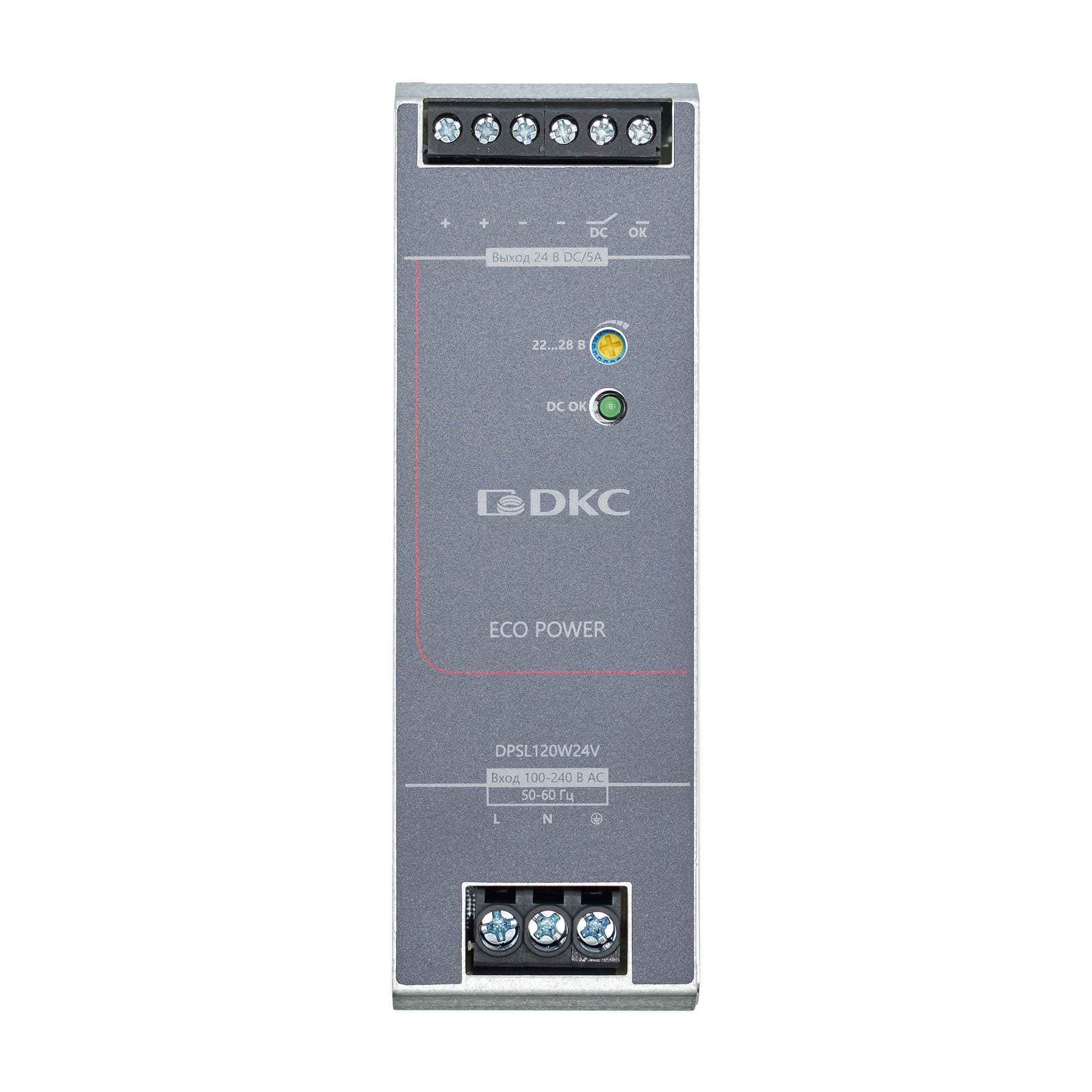 DKC Источник питания "ECO POWER", однофазный, 120Вт, 5А, 24В — миниатюра 2