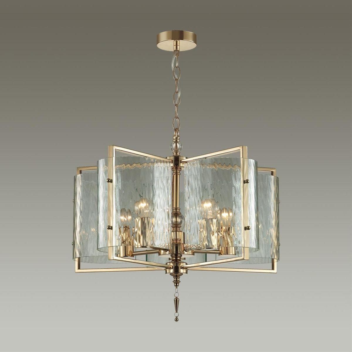 Odeon Light 4878/5 MODERN ODL_EX22 63 золотой/прозрачный/стекло Люстра E14 5*40W ELEGANTE — миниатюра 4