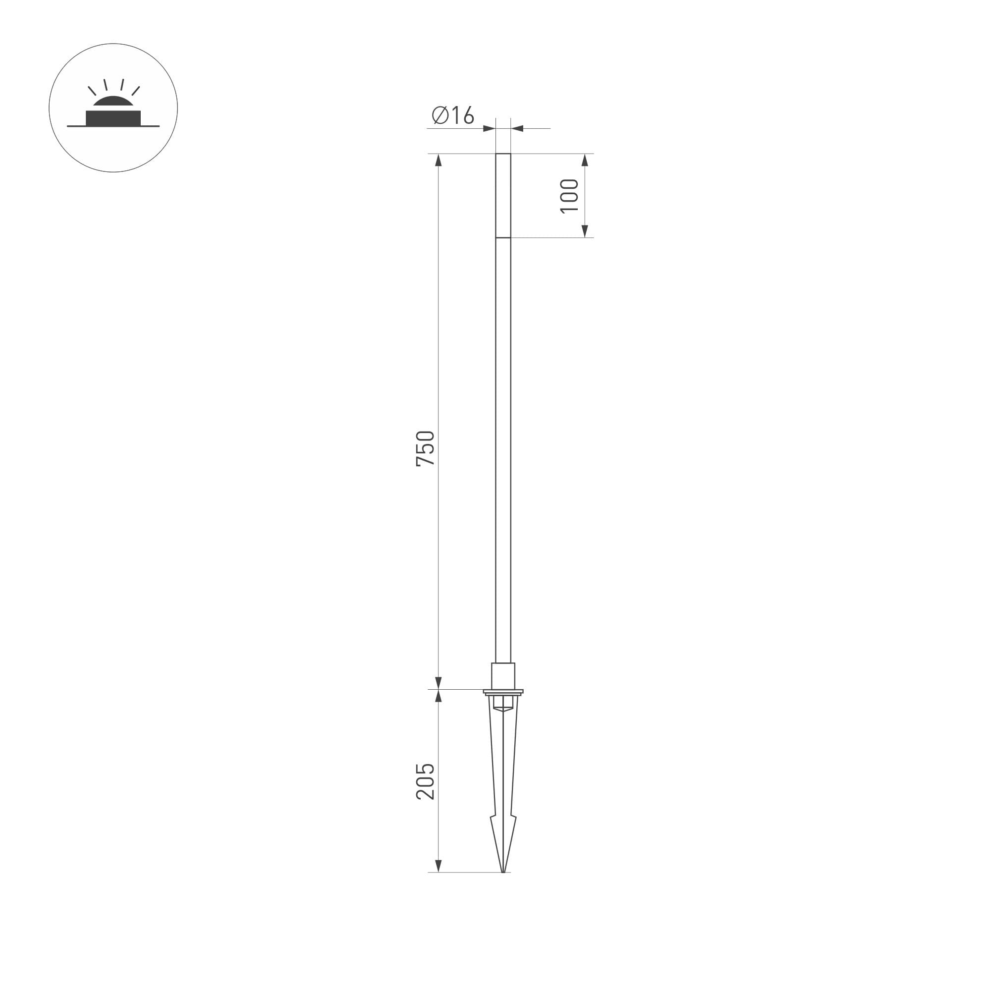 Arlight Светильник KT-CANNA-L750-1W Warm3000 (DG, 110 deg, 24V) (IP65 Металл, 3 года) 034162 — миниатюра 4
