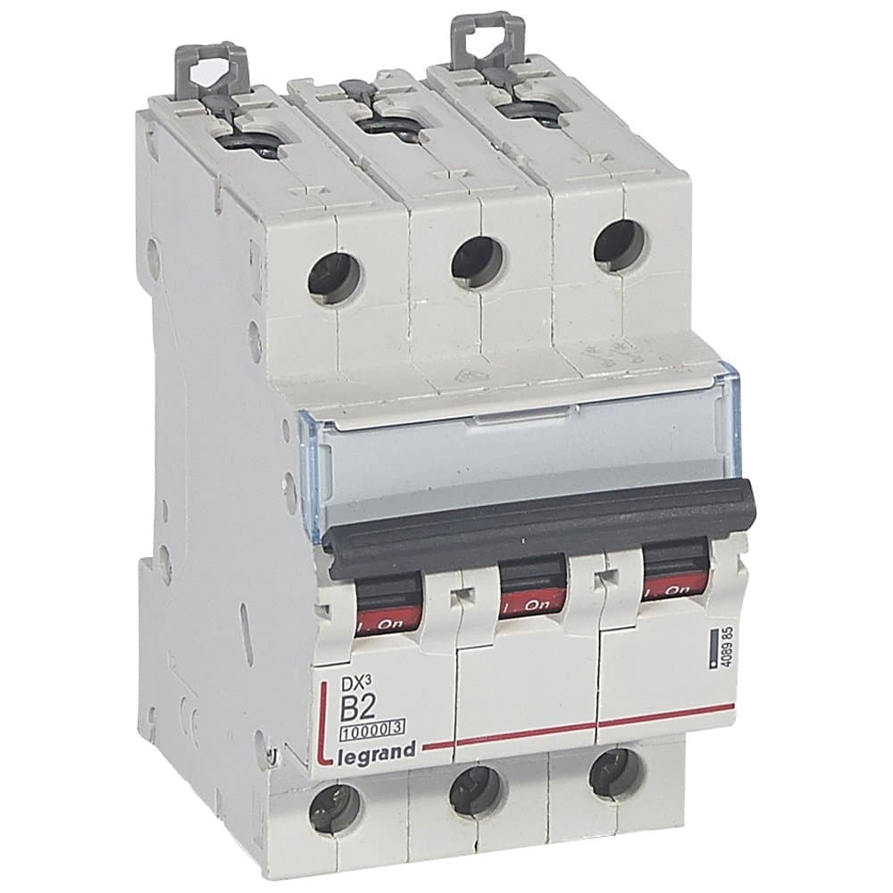 Legrand DX3 Автоматический выключатель 3P 2A (B) 10kA/16kA 408985 — миниатюра 1