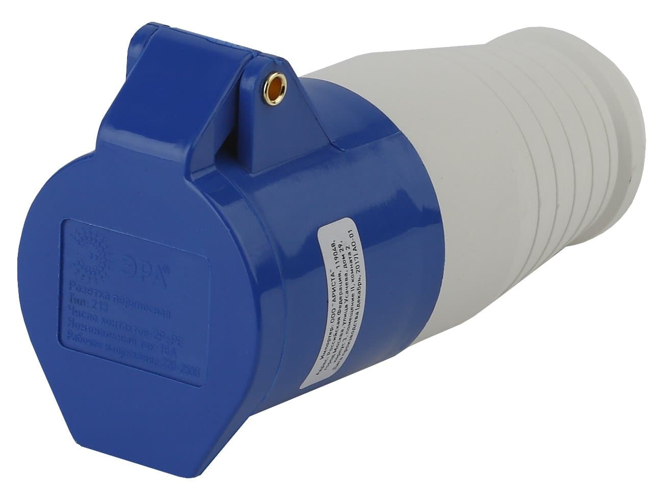 ЭРА R-16-2P-PE-IP44 Розетка переносная 213 2Р+РЕ 16А 220В IP44