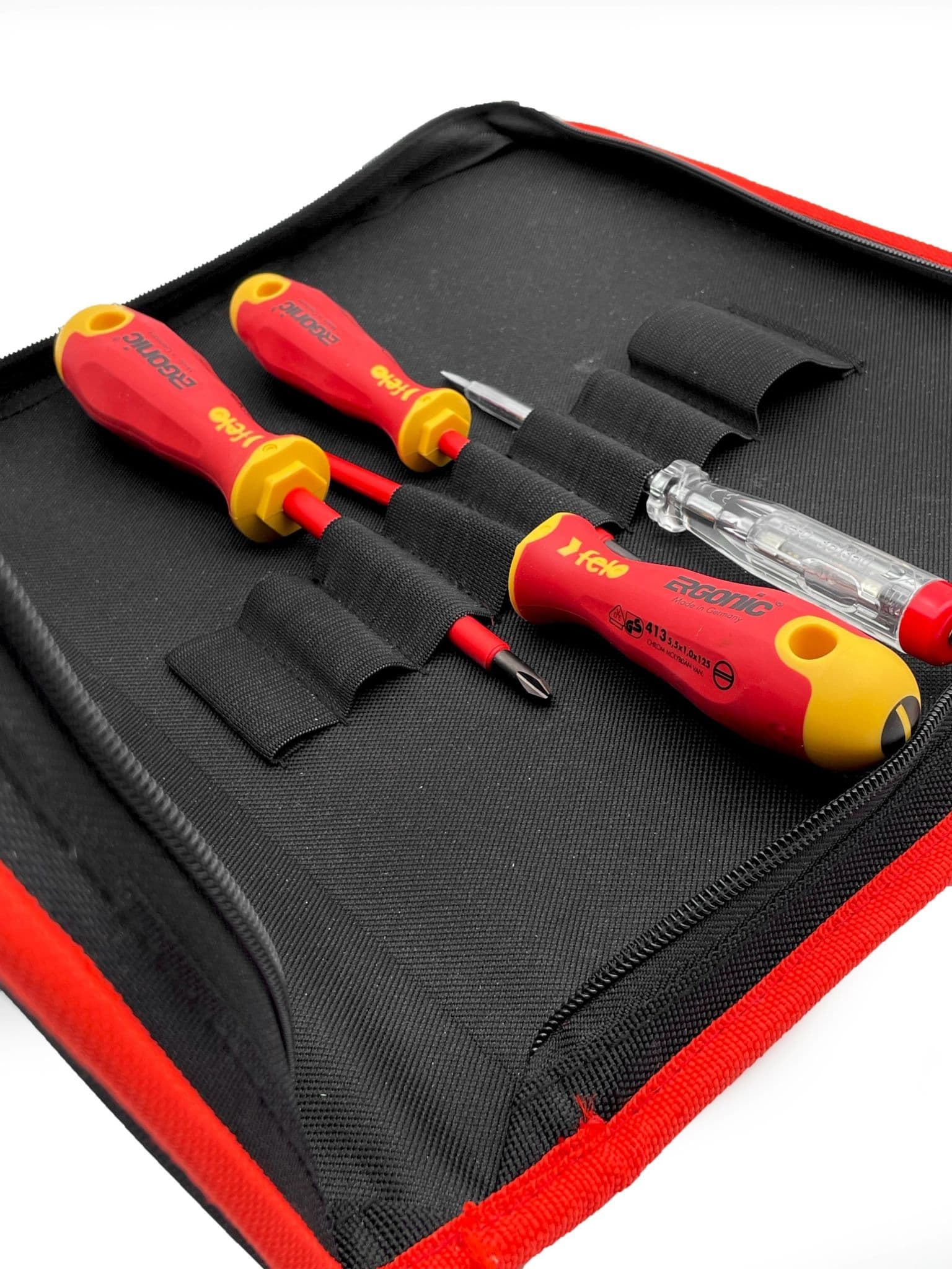 Felo Набор отверток Ergonic SL, PH, PZ (+/-), отвертка тестер сети и диэлектрическиие бокорезы 160 мм в сумке 41390504 — миниатюра 3
