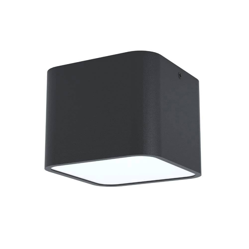 Eglo 99283 Накладной светильник GRIMASOLA, 1x28W(E27), 140х140, H110, сталь, алюминий, черный/пластик, белый