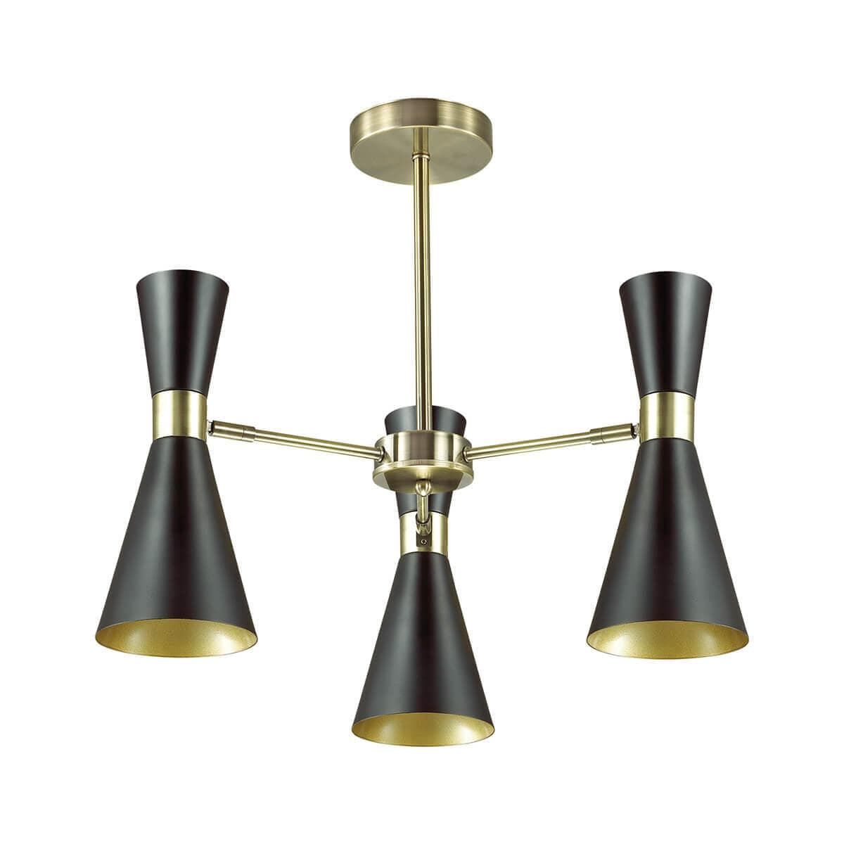 Lumion 3662/3C LN18 106 античная бронза/матовый чёрный Люстра потолочная E14 3*60W 220V QUINN — миниатюра 2