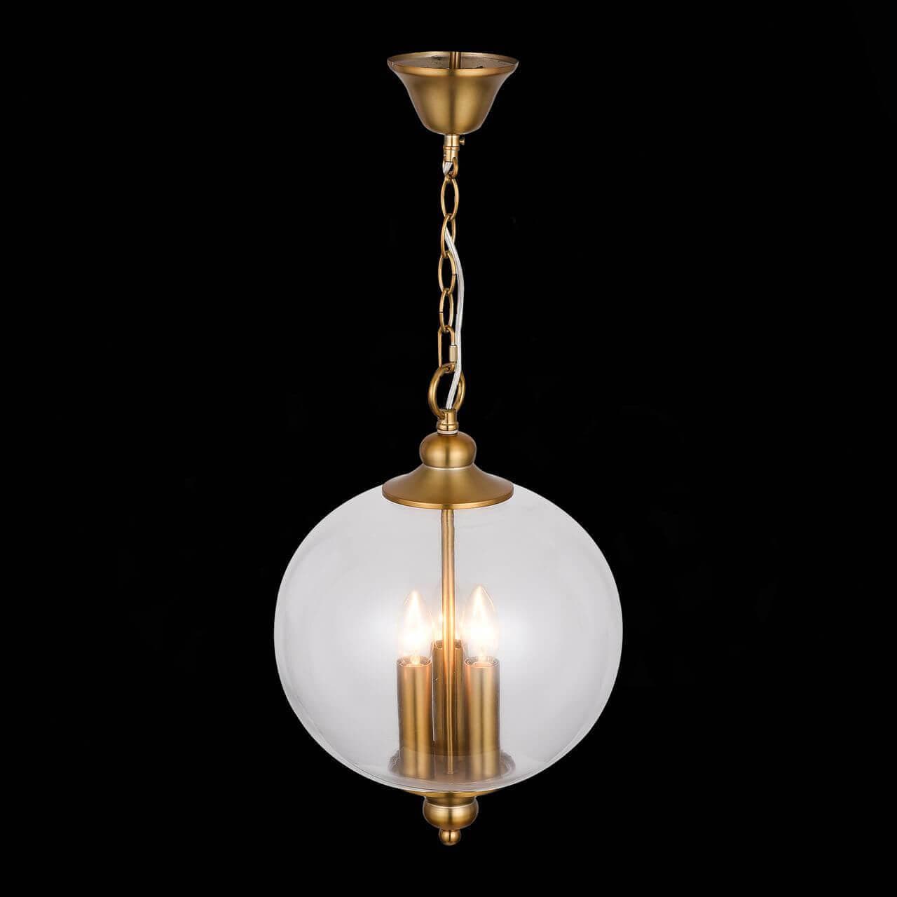 ST LUCE SL362.203.03 Светильник подвесной  Золото/Прозрачный E14 3*60W — миниатюра 3