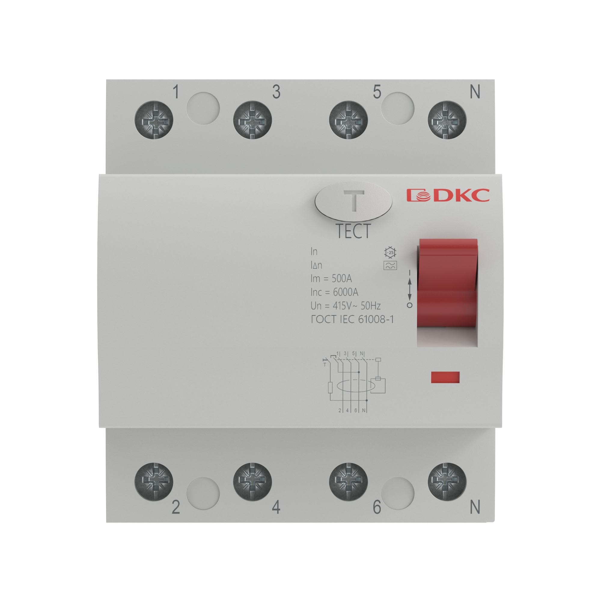 Устройство защитного отключения УЗО YON MDL100 4P 63А 100mA тип A — миниатюра 2