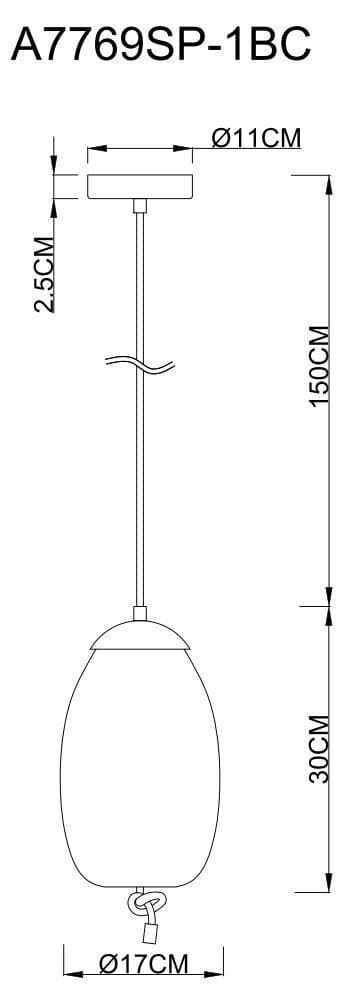 Arte Lamp A7769SP-1BC Подвесы — миниатюра 4