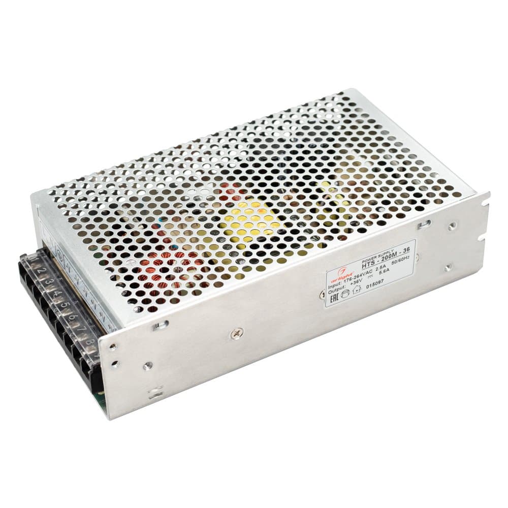 Arlight Блок питания HTS-200M-36 (36V, 5.6A, 200W) (IP20 Сетка, 3 года) 015097