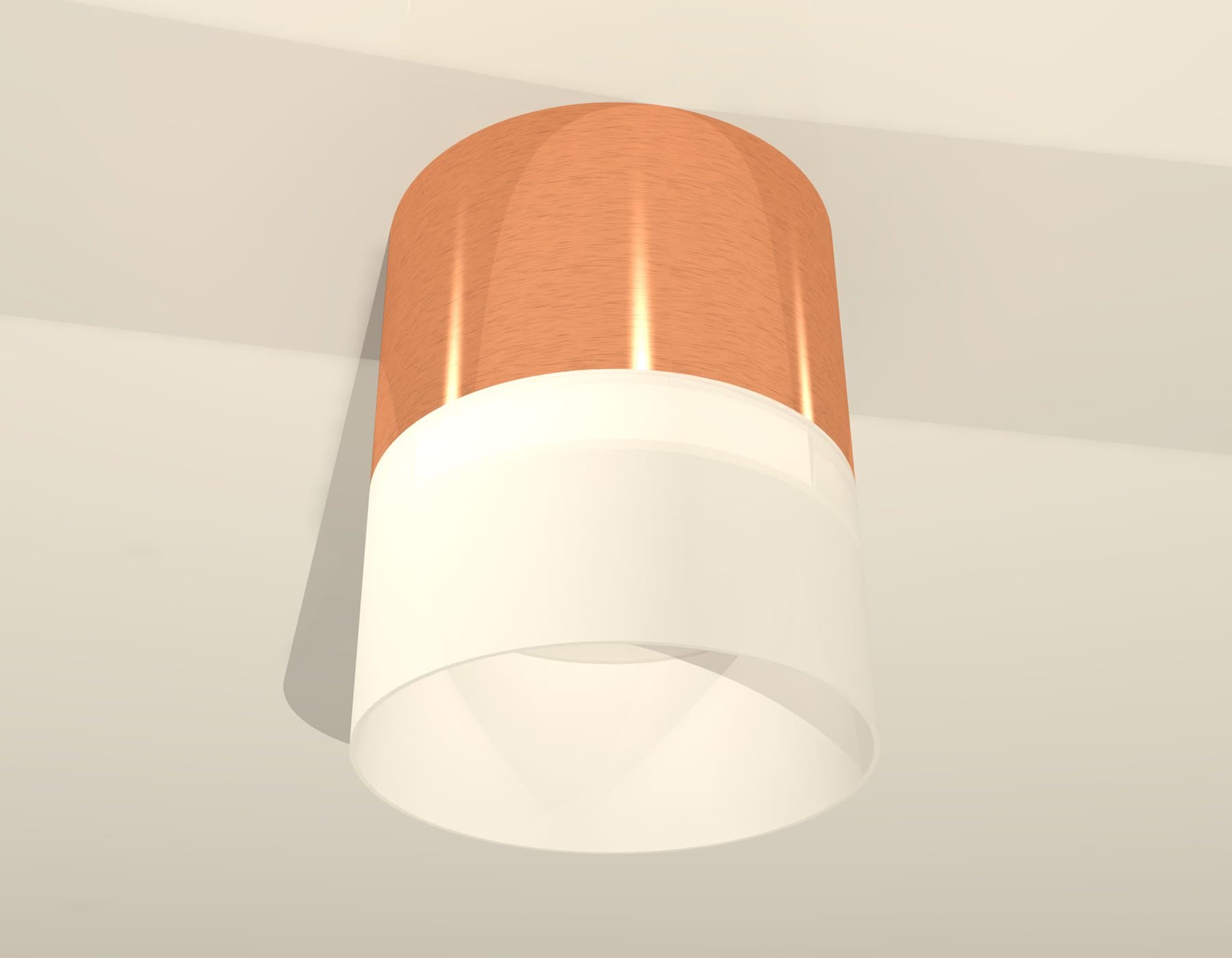 Ambrella Комплект накладного светильника с акрилом XS8122011 PPG/FR золото розовое полированное/белый матовый GX53 (C8122, N8402) — миниатюра 3