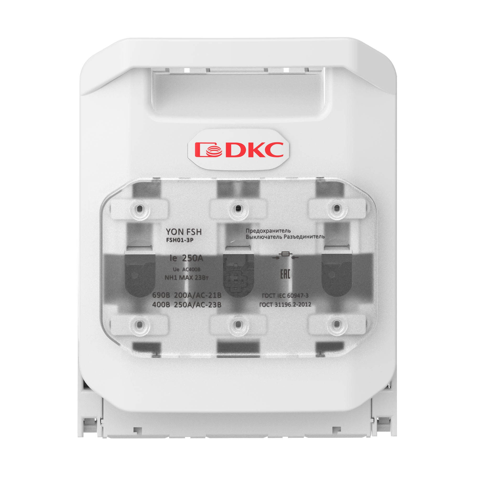 DKC Горизонтальный Предохранитель Выключатель Разъединитель 250А 3P крепление на монтажную плату — миниатюра 2