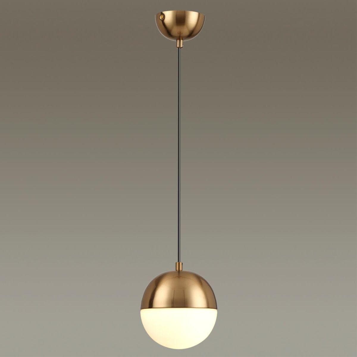 Odeon Light 4960/1 PENDANT ODL22 243 античн.бронза/металл/белый/стекло Подвес E27 1*40W PINGA — миниатюра 4