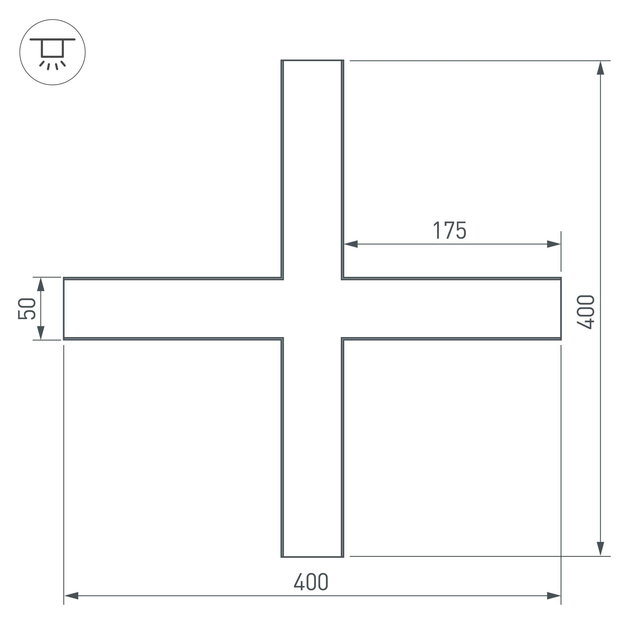Arlight Крестовина SL-LINE-5035 (Металл) 030118 — миниатюра 2