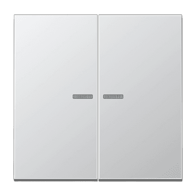 JUNG Клавиша для KNX кнопки, 2 группы, с окошком металл алюминий AL102KO5