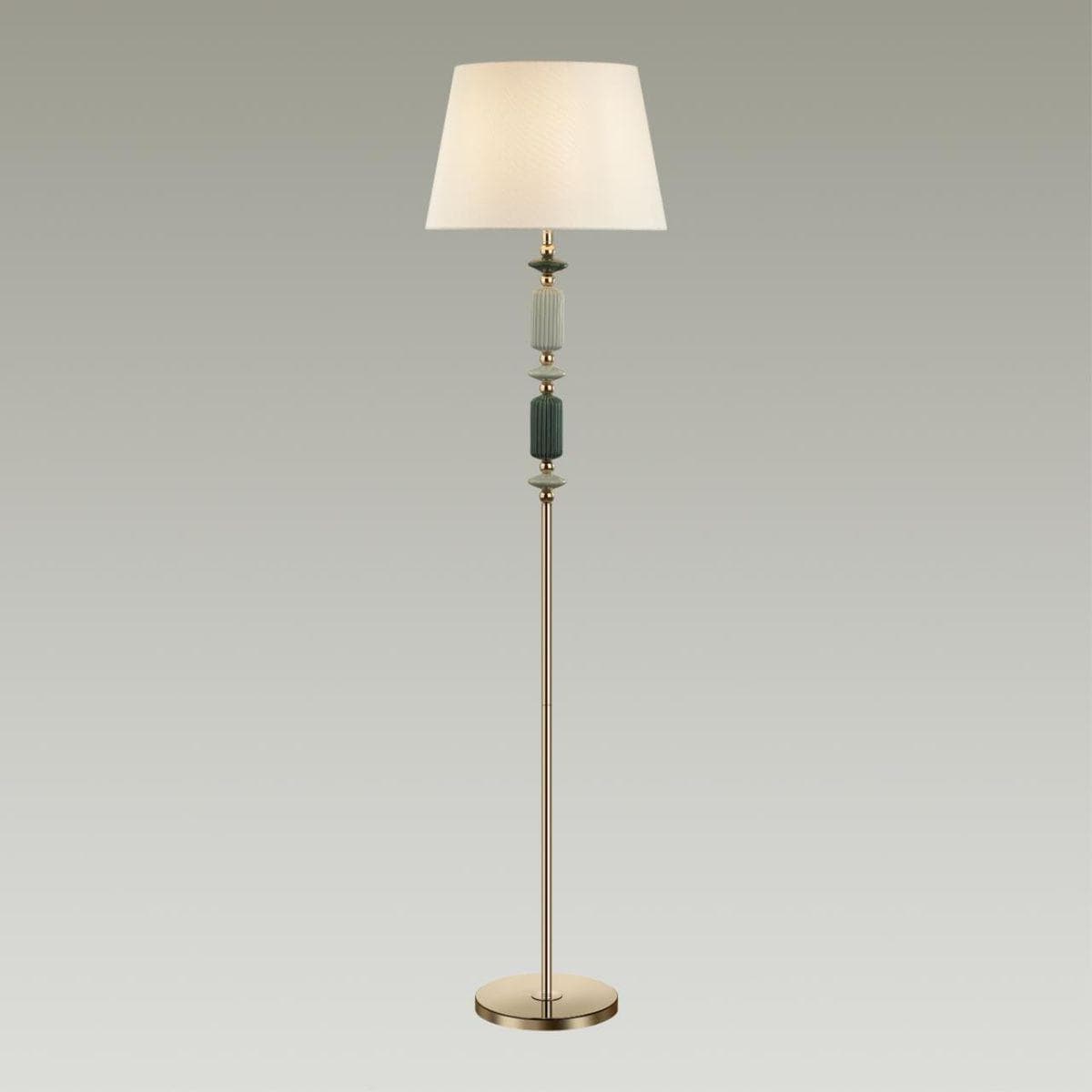 Odeon Light 4861/1FA CLASSIC ODL_EX22 41 золотой/раноцветн.керамика/абажур Торшер E27 1*60W 4861/1FA CANDY — миниатюра 4