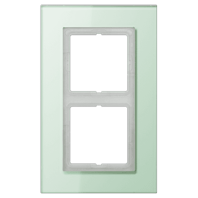 JUNG LS plus Стекло Светло-зеленое Рамка 2-ая LSP982GLAS
