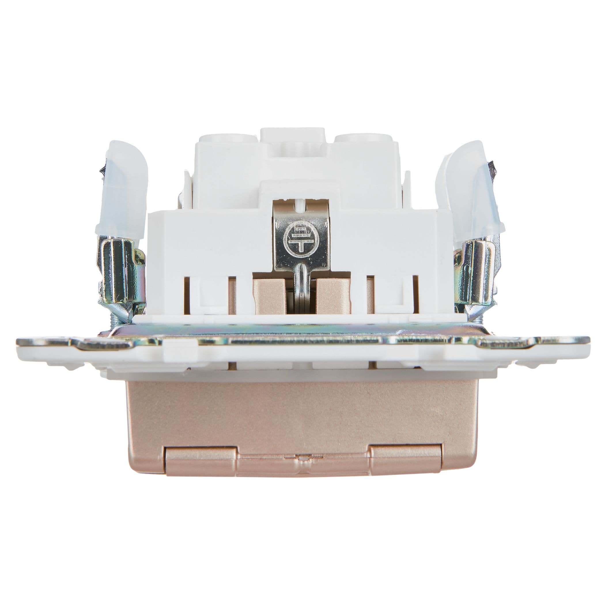 IEK SKANDY Песочный Розетка с/з с защитными шторками и крышкой 16А IP44 SK-R11Sa — миниатюра 5