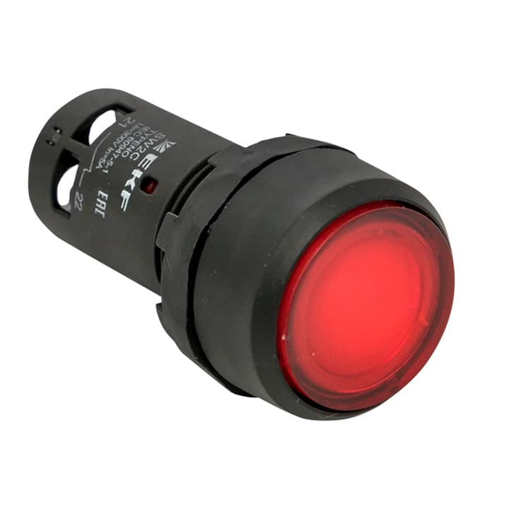 EKF Кнопка SW2C-10D с подсветкой красная NC 230В PROxima