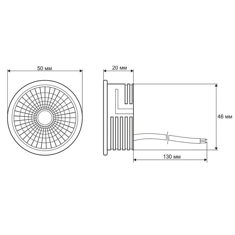 Denkirs DK4000-7W-BK Светодиодный модуль черный керамический корпус — миниатюра 3