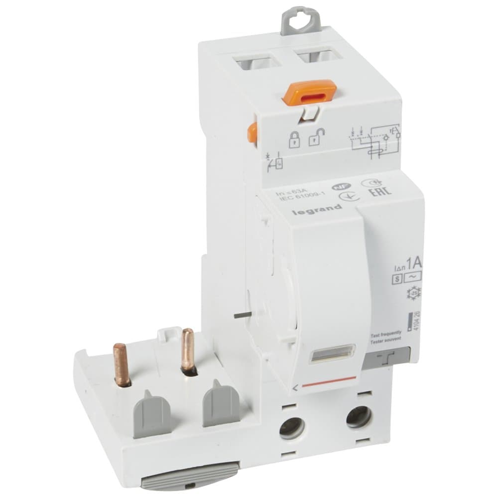 Legrand DX3 Дифференциальный блок 1000 мА селективный 2P 230В 63А 2 мод (AC) 410426