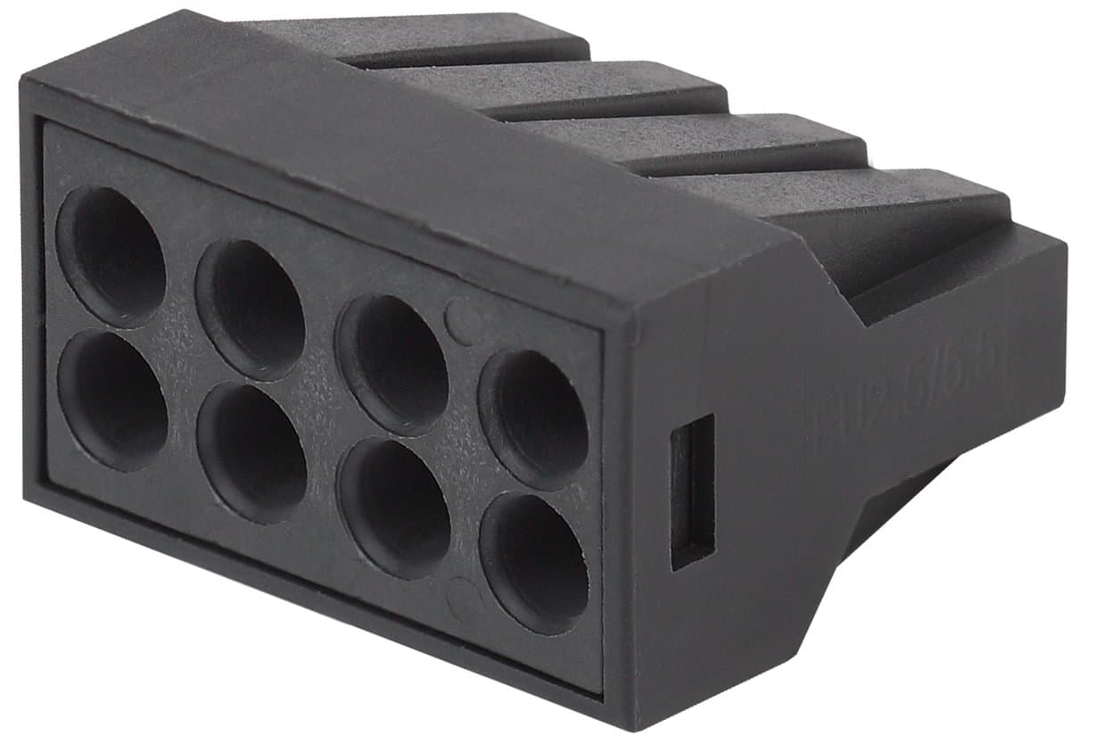 ЭРА NO-224-55 Клемма СМК с пастой, серия 308, 8 отверстий, 0,5-2,5 мм2 (упак. 50 шт.)