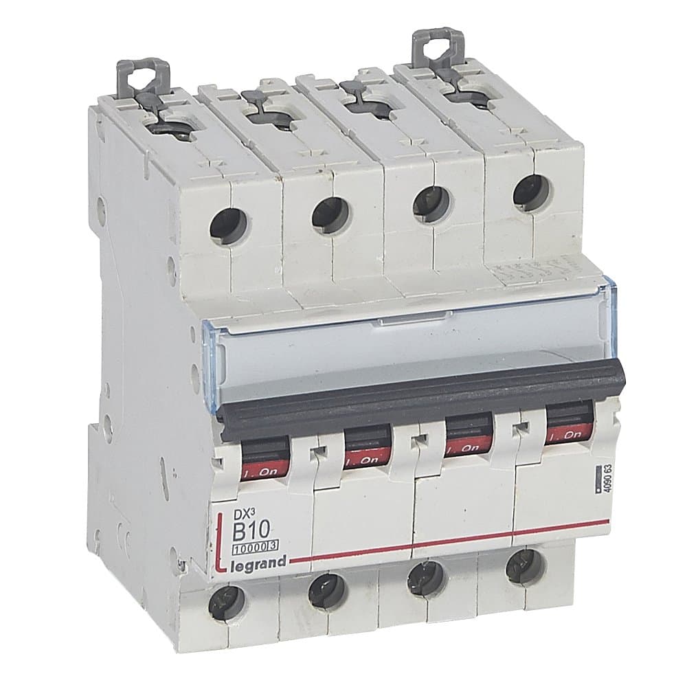 Legrand DX3 Автоматический выключатель 4P 10A (B) 10kA/16kA 409063