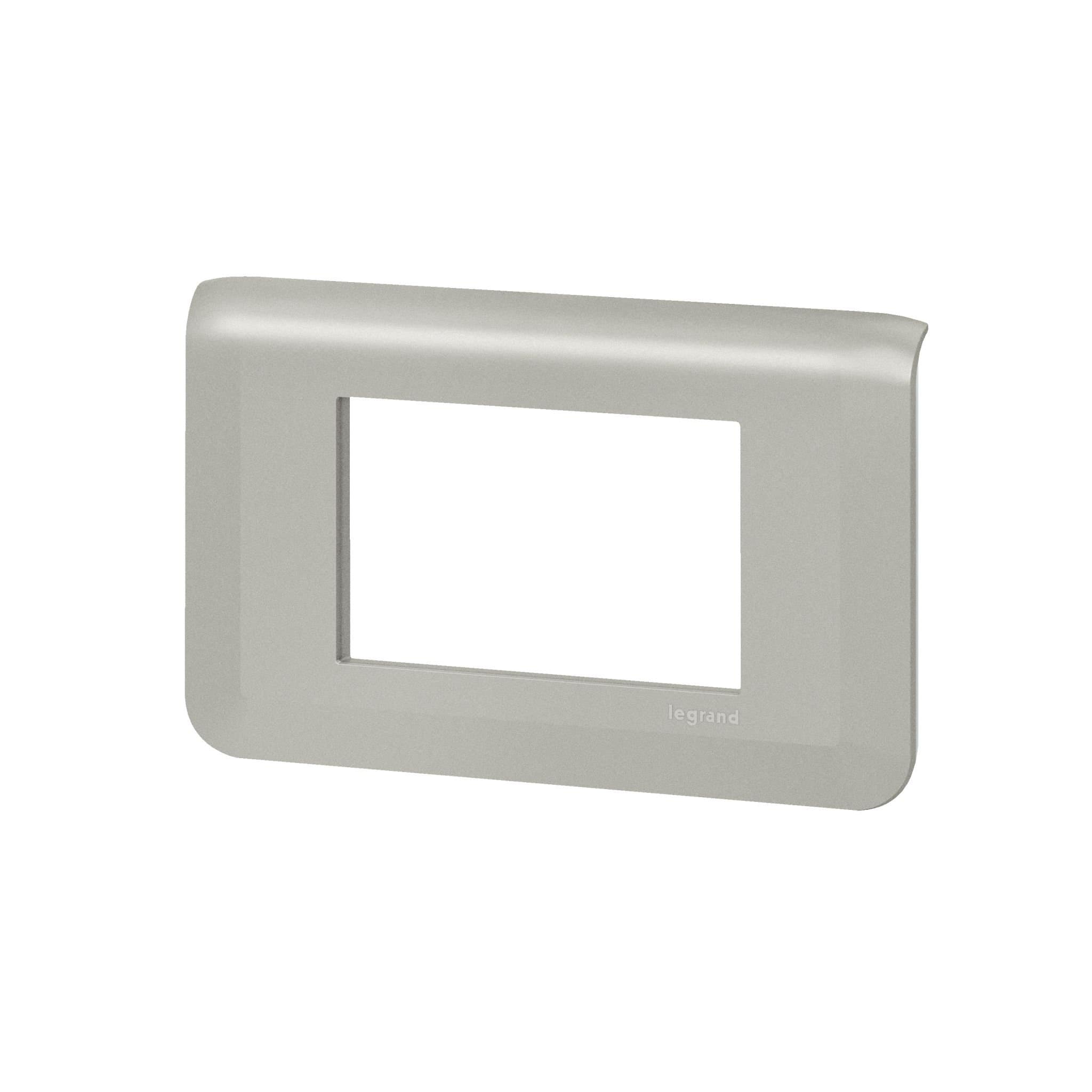 Legrand Mosaiс Рамка - Программа Mosaic - 3 модуля - алюминий 079303L — миниатюра 2