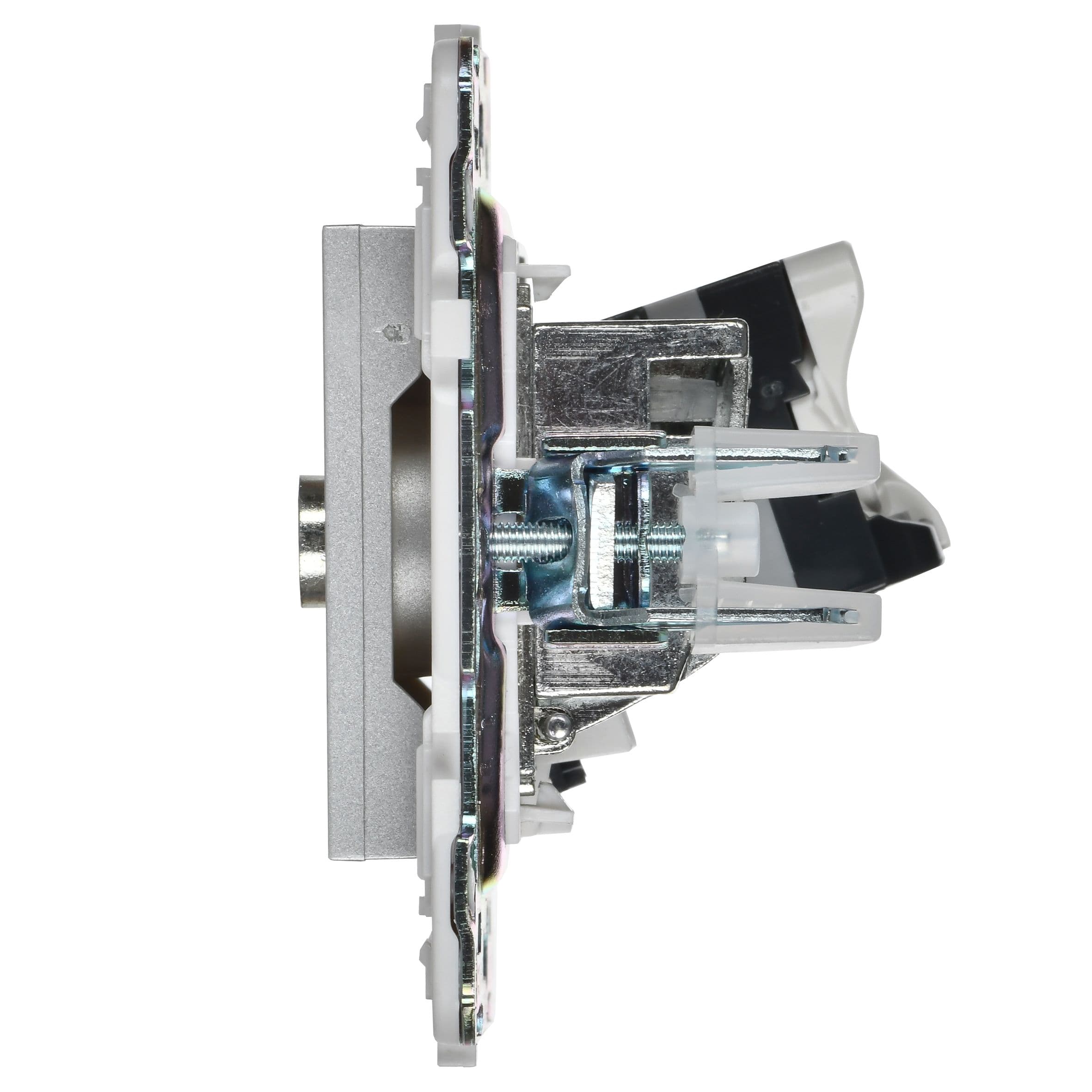IEK SKANDY Серебряный Розетка двойная TV+RJ45 кат.5E SK-A14S — миниатюра 4