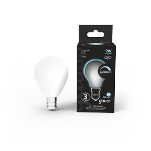 Gauss Лампа Filament Шар 9W 610lm 4100К Е14 milky диммируемая LED 105201209-D — миниатюра 1
