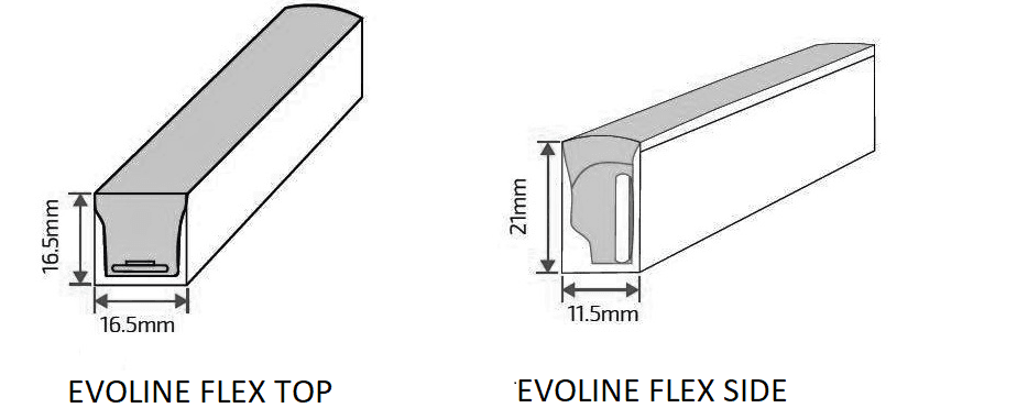 СТ EVOLINE FLEX SIDE (5000) 12W 830 WH with connector Direct — миниатюра 2