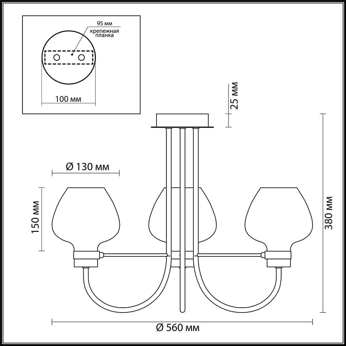 Lumion 3708/3C LN18 137 чёрный Люстра потолочная E14 3*40W 220V ILONA — миниатюра 3
