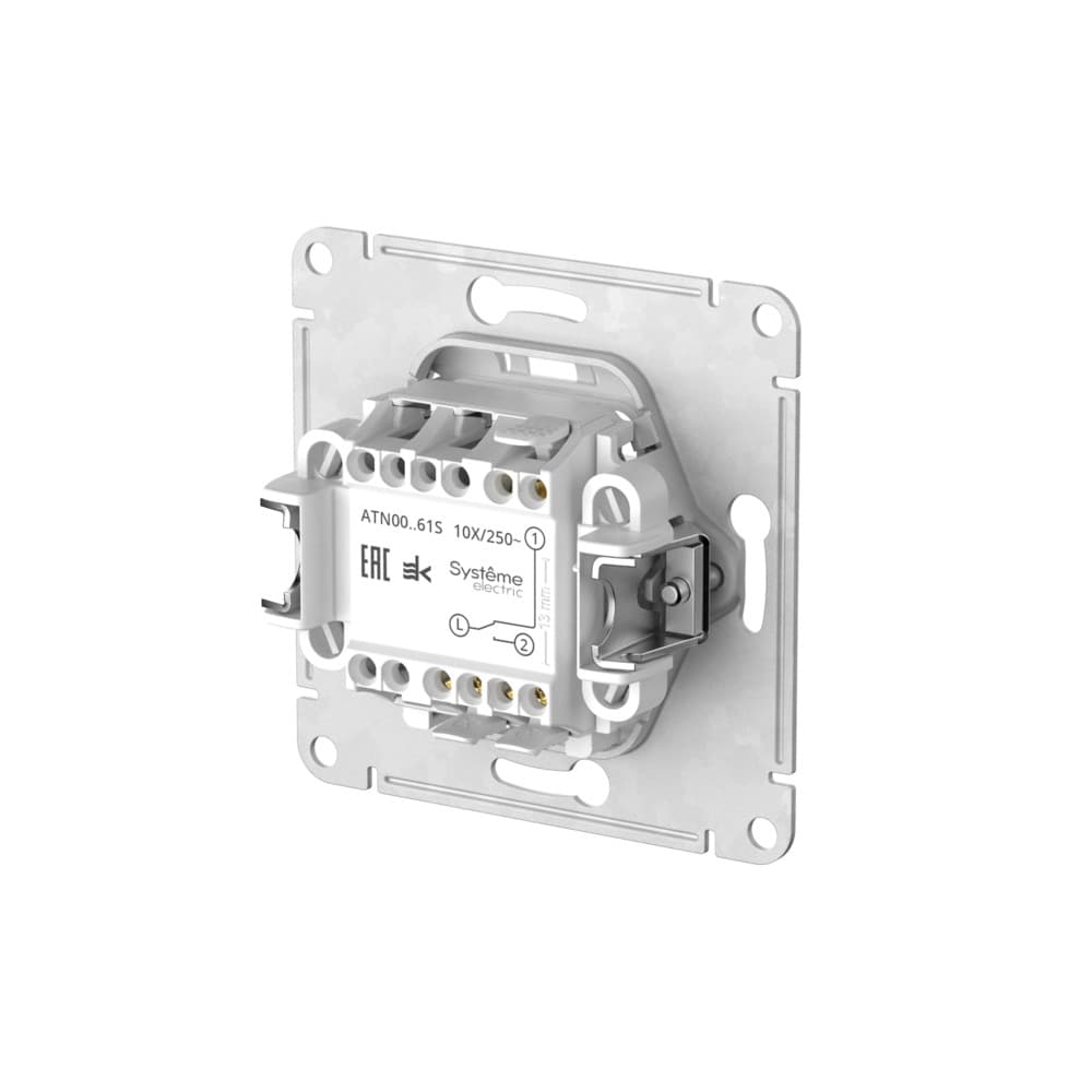 Systeme Electric AtlasDesign Песочный Переключатель 1-клавишный, сх.6, 10АХ, мех., быстрозажим. клем. — миниатюра 3