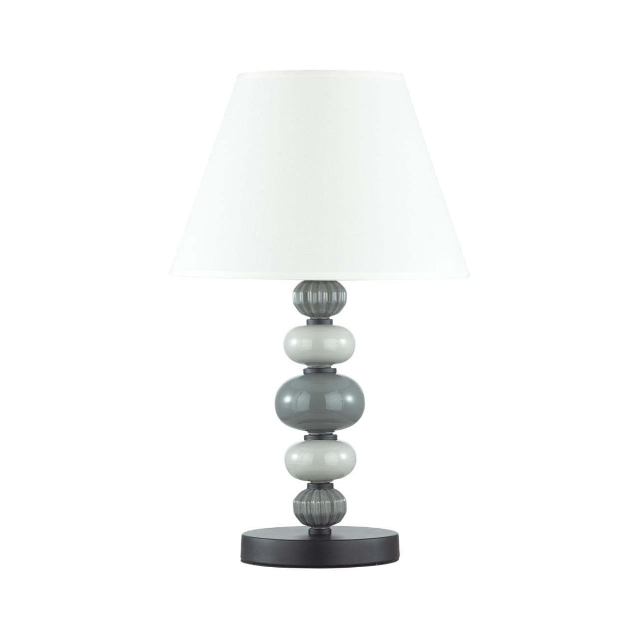 Odeon Light 4896/1T MODERN ODL_EX23 27 черный матов./серый/молочный металл/керамика/ткань Настольная лампа E27 1*60W SOCHI — миниатюра 1