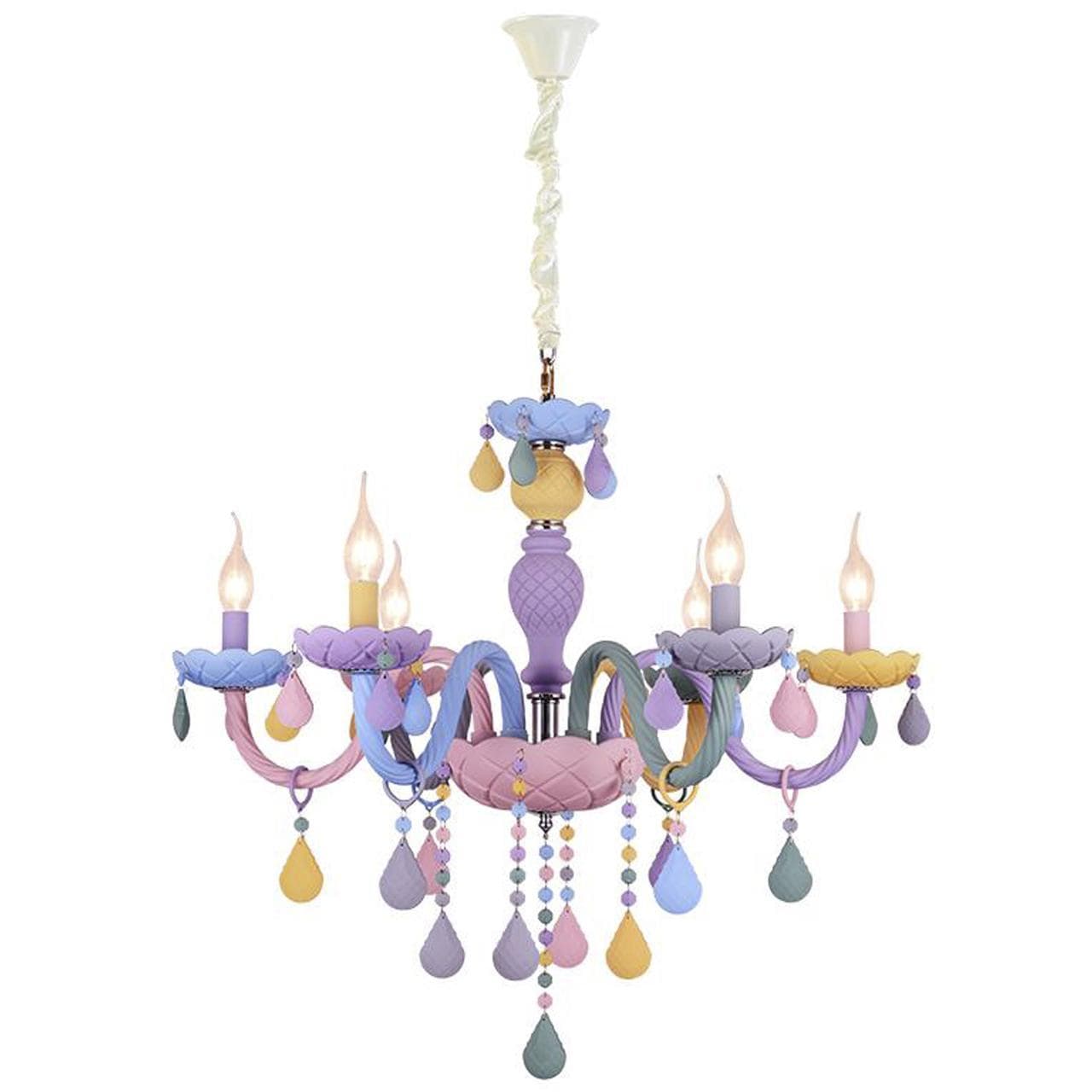 Kink Light 074175-6 Светильник подвесной АСТРИД мультиколор d69 h60 E14 6*40w — миниатюра 1