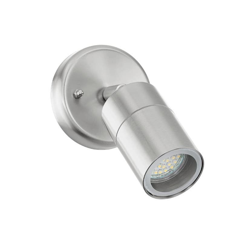 Eglo Светильник LED уличный настенный STOCKHOLM 1, 1х5W (GU10), Ø65, нерж. сталь/стекло 93268