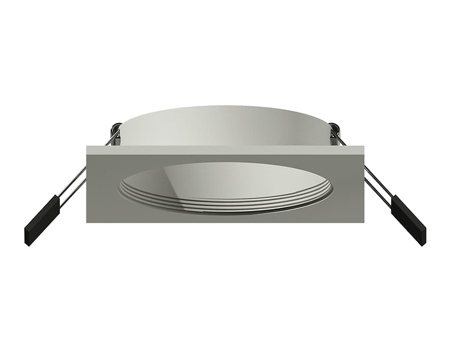 Ambrella Корпус светильника встраиваемый для насадок D70mm C7633 SGR серый песок 92*92*H25mm MR16 GU5.3 — миниатюра 1